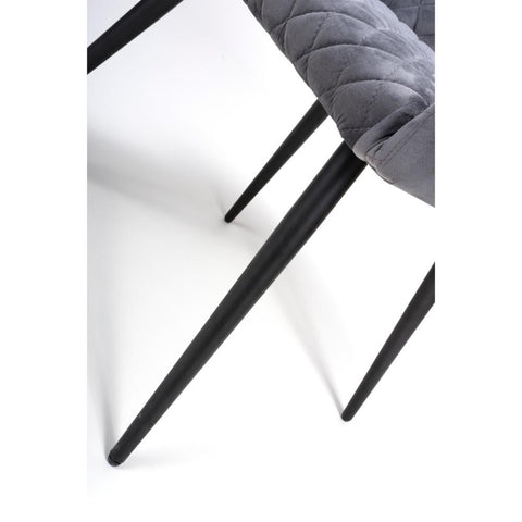 Malmo Fabric Grey Dining Chair - Legs Closeup view