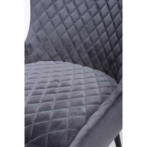 Malmo Fabric Grey Dining Chair - Fabric Closeup view
