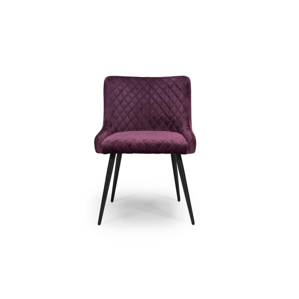Malmo Fabric Mulberry Dining Chair – Mulberry - Front view