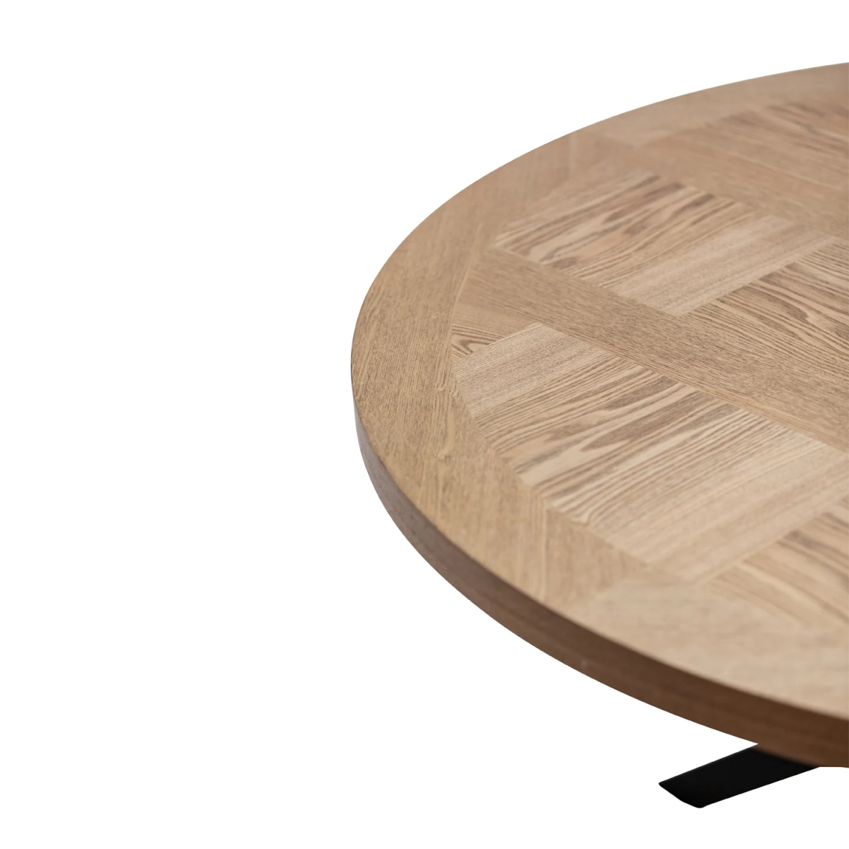 Malmo 120cm Oak Parquet Round Dining Table - Pendle Village Furniture