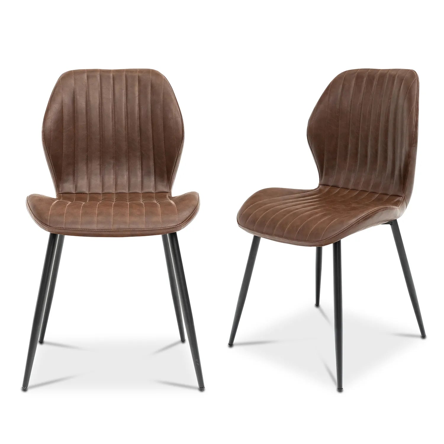 Manuelle Stone Faux Leather Dining Chair – Set of 4 - Pendle Village Furniture