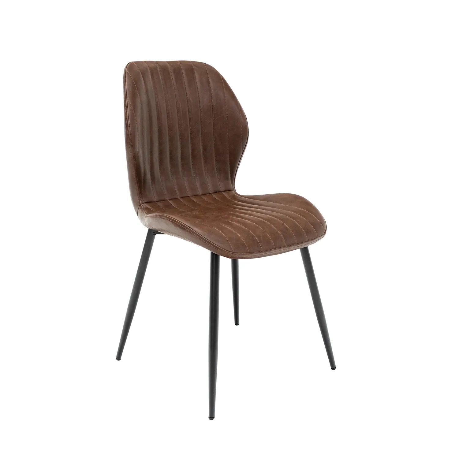 Manuelle Stone Faux Leather Dining Chair – Set of 4 - Pendle Village Furniture