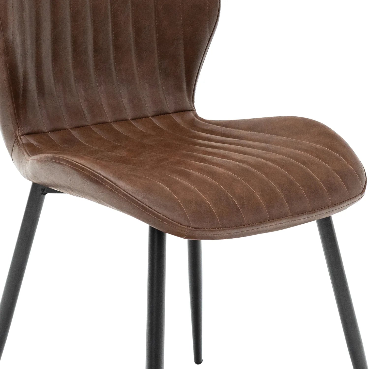 Manuelle Stone Faux Leather Dining Chair – Set of 4 - Pendle Village Furniture