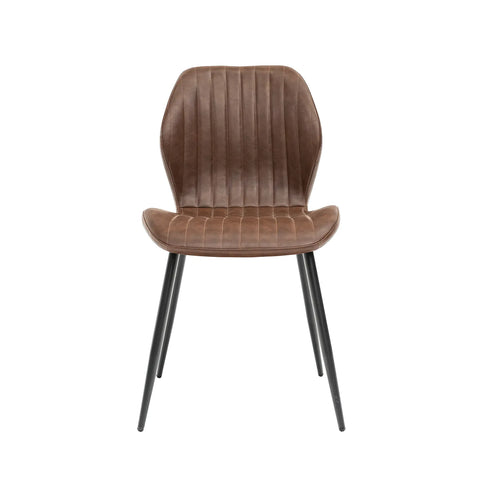 Manuelle Stone Faux Leather Dining Chair – Set of 4 - Pendle Village Furniture