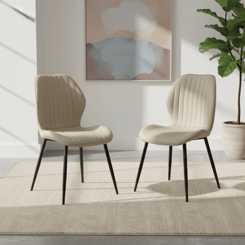 Manuelle Stone Faux Leather Dining Chair – Set of 4
