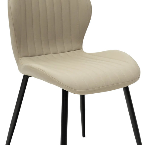 Manuelle Stone Faux Leather Dining Chair – Set of 4 - Pendle Village Furniture