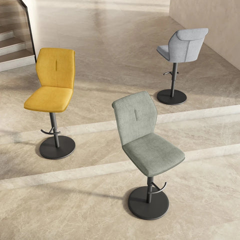 Marcela Fabric Adjustable Bar Stools – Set of 2