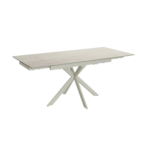 Marco extending dining table sandy beige finish
