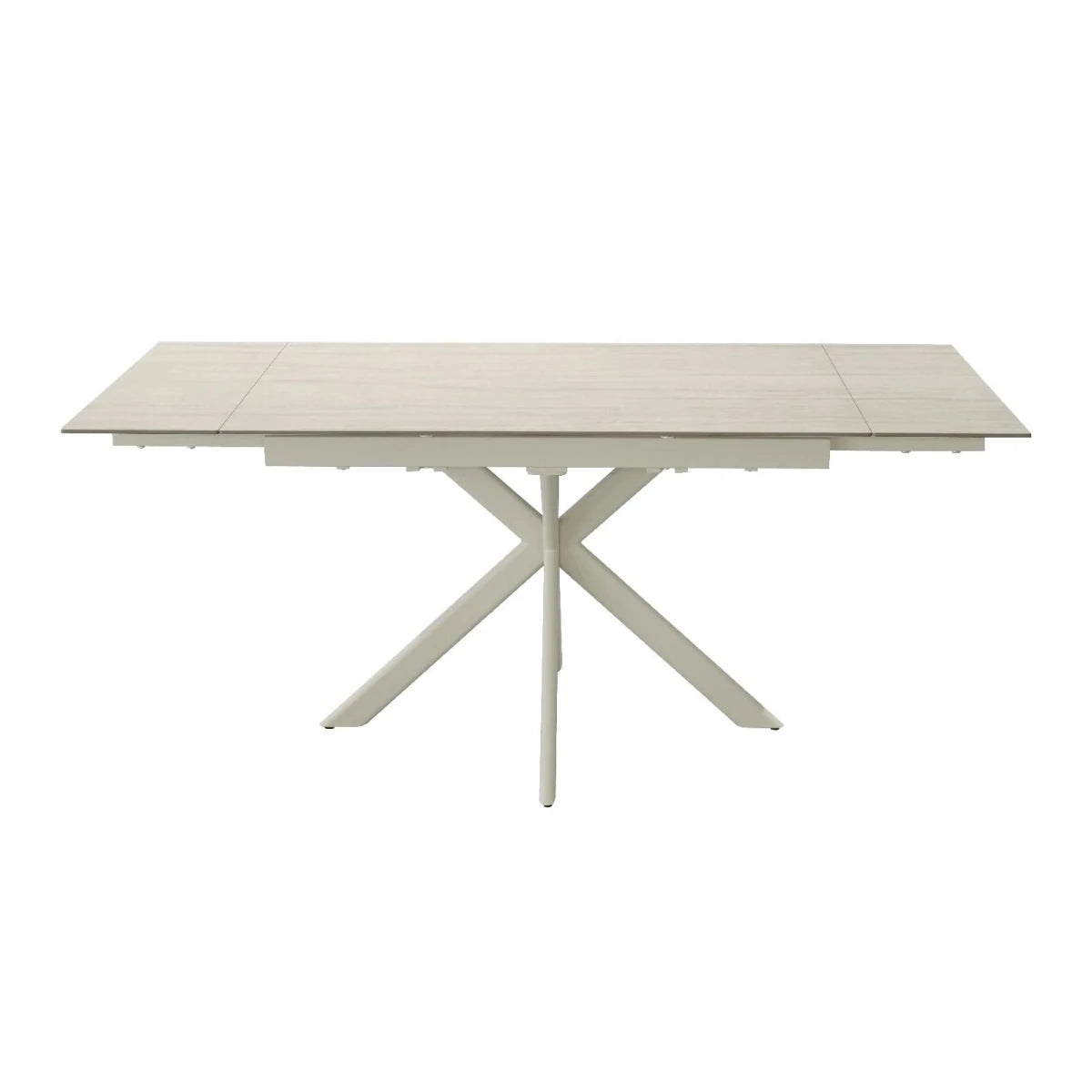 Contemporary sandy beige dining table Marco design extended view