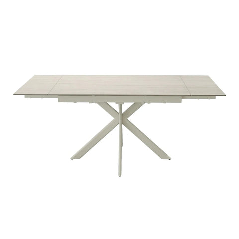 Contemporary sandy beige dining table Marco design extended view