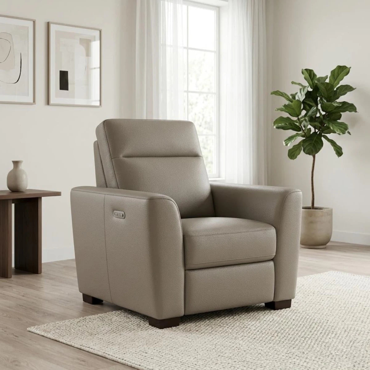 Comfortable power recliner chair with supportive foam seating.