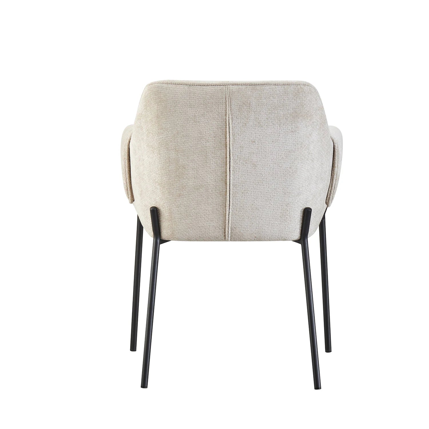 Marlow Natural Fabric Dining Chairs with Black Metal Legs – Set of 4< - Pendle Village Furniture