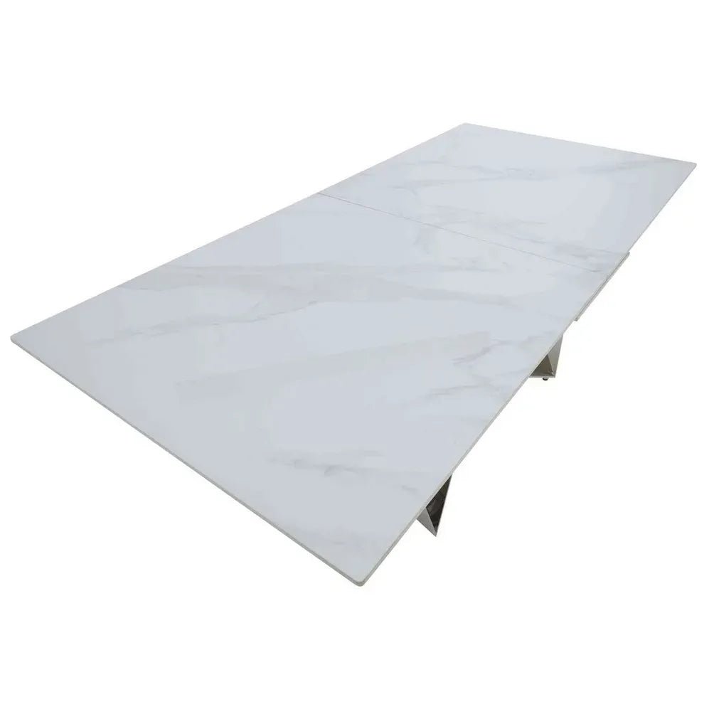 Comic Chrome 2M Extending Dining Table - Pendle Village Furniture