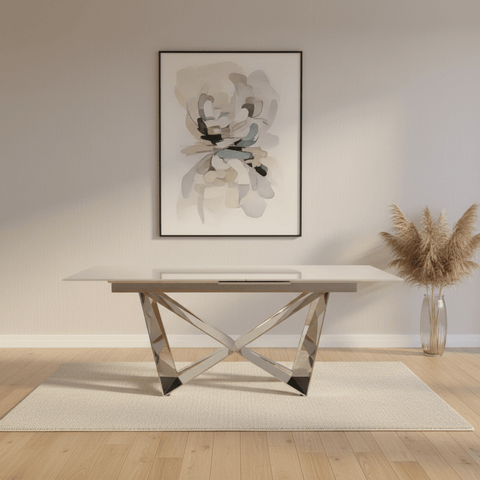 Comic Chrome 2M Extending Dining Table