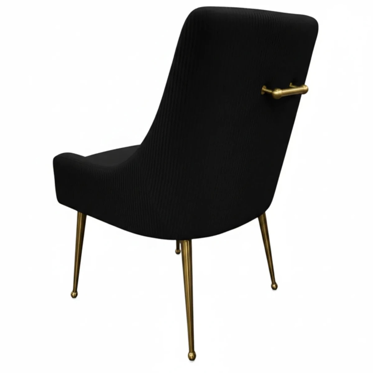 Mason Black Velvet Dining Chair with Gold Legs and Handle, also available in Grey or Cream 