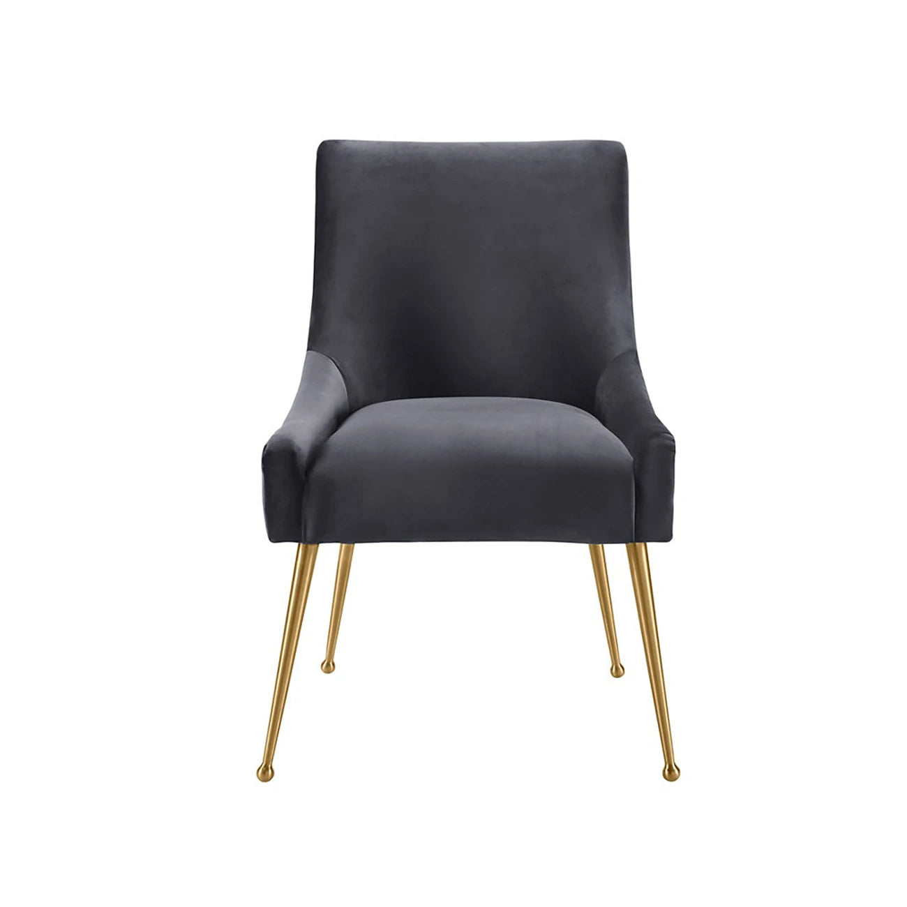 Dolce Grey Marble Dining Table with Mason Dark Grey Velvet Dining Chairs - Pendle Village Furniture