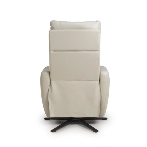 Mayfair Chalk Leather Swivel Power Recliner Chair - Pendle Village Furniture