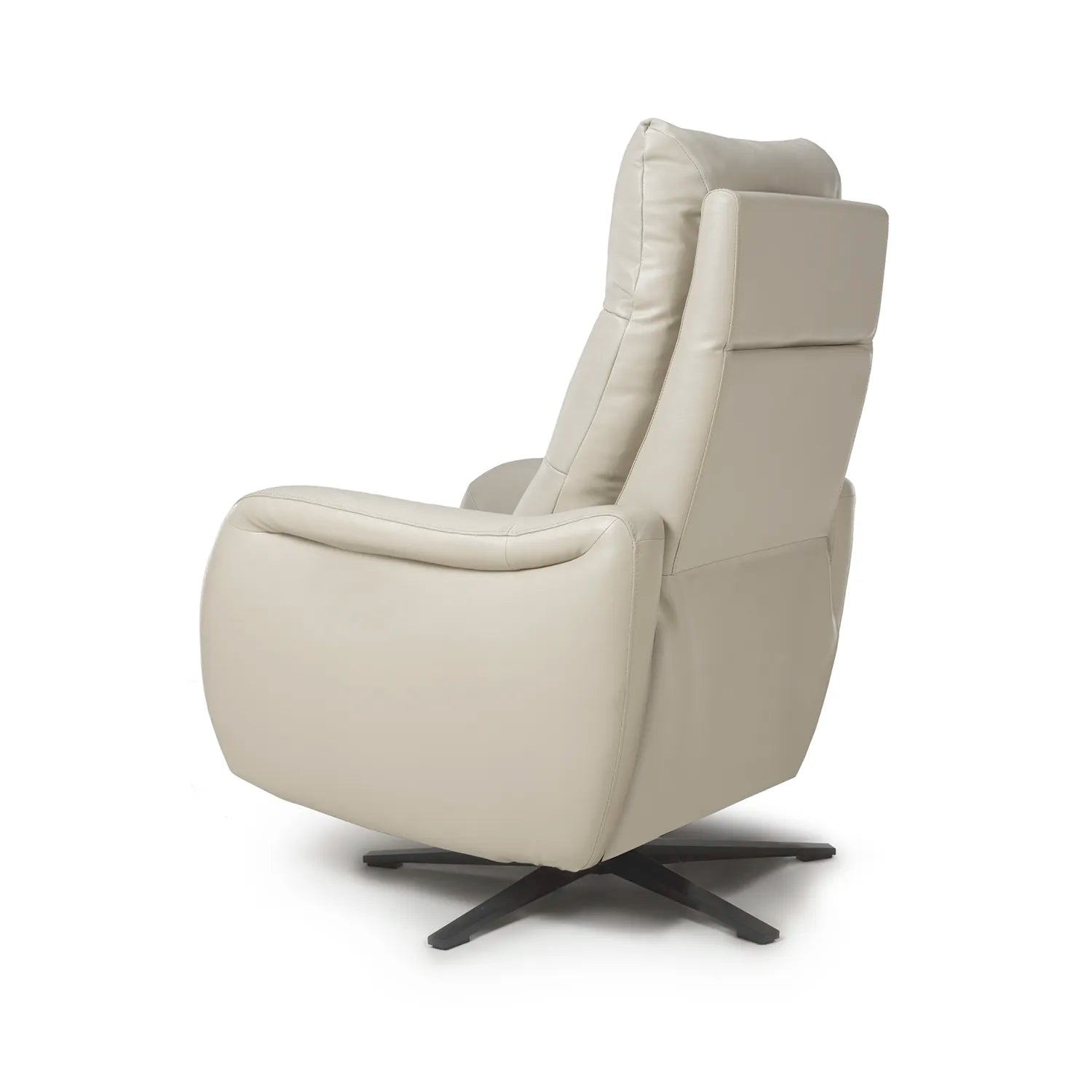 Mayfair Chalk Leather Swivel Power Recliner Chair - Pendle Village Furniture