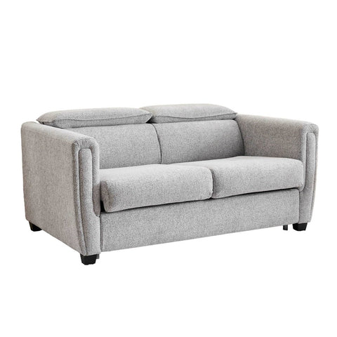 Modern compact Gray sofa bed on a white background