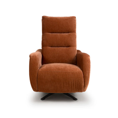 Mayfair Rust Fabric Swivel Power Recliner Chair - Pendle Village Furniture