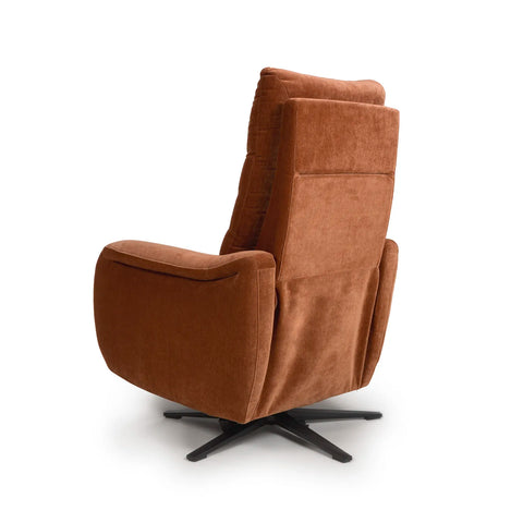 Mayfair Rust Fabric Swivel Power Recliner Chair - Pendle Village Furniture