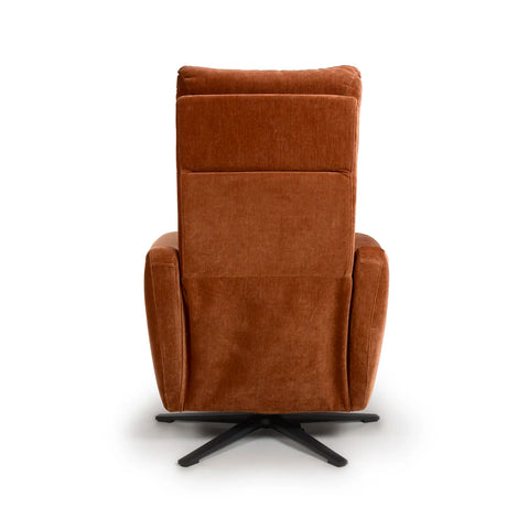 Mayfair Rust Fabric Swivel Power Recliner Chair - Pendle Village Furniture