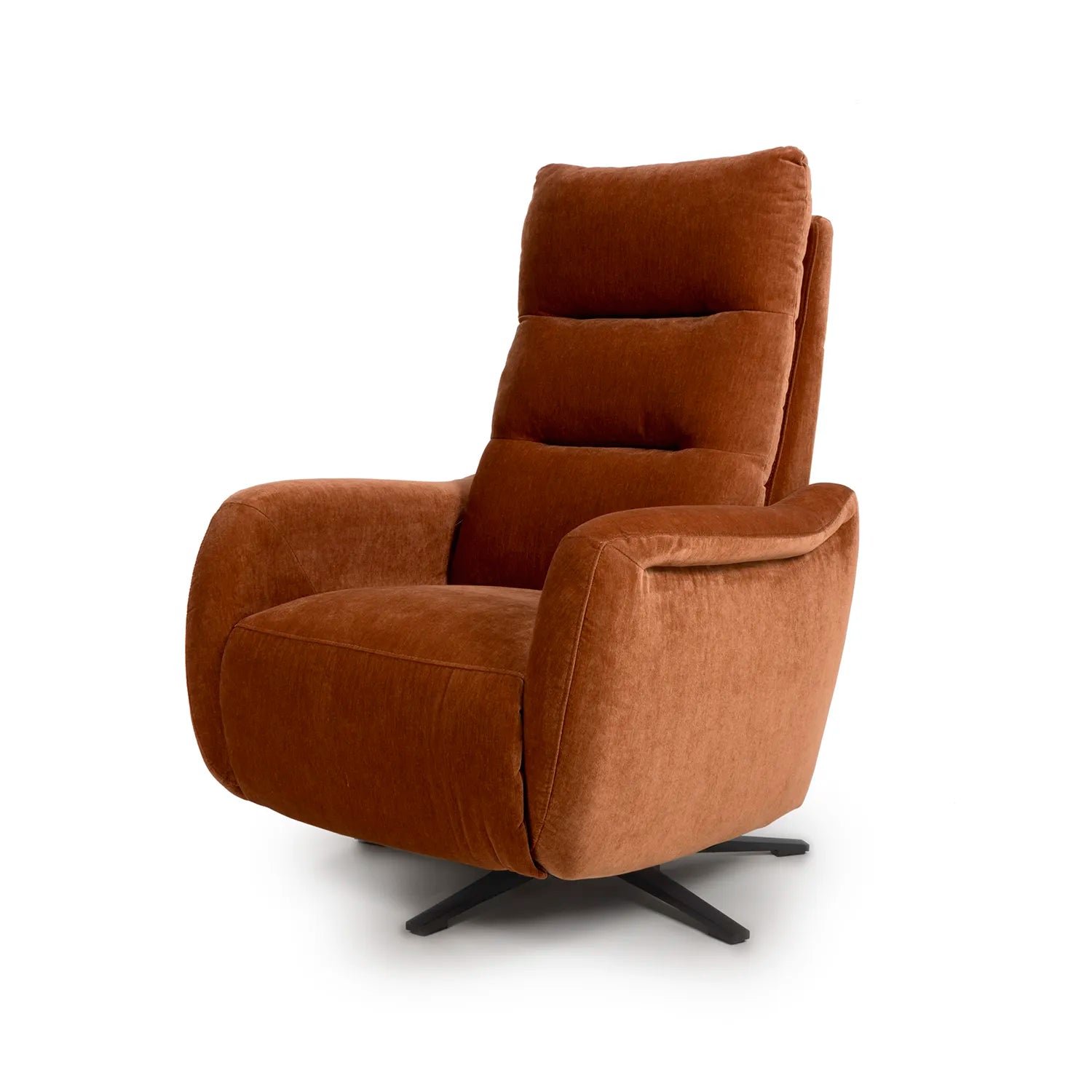 Mayfair Rust Fabric Swivel Power Recliner Chair - Pendle Village Furniture