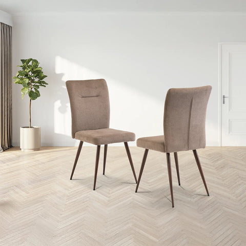 Medway Mink Soft Touch Fabric Dining Chair – Set of 4 - Pendle Village Furniture