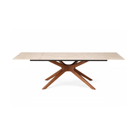 Melania Champagne Sintered Stone Extending Dining Table -160CM