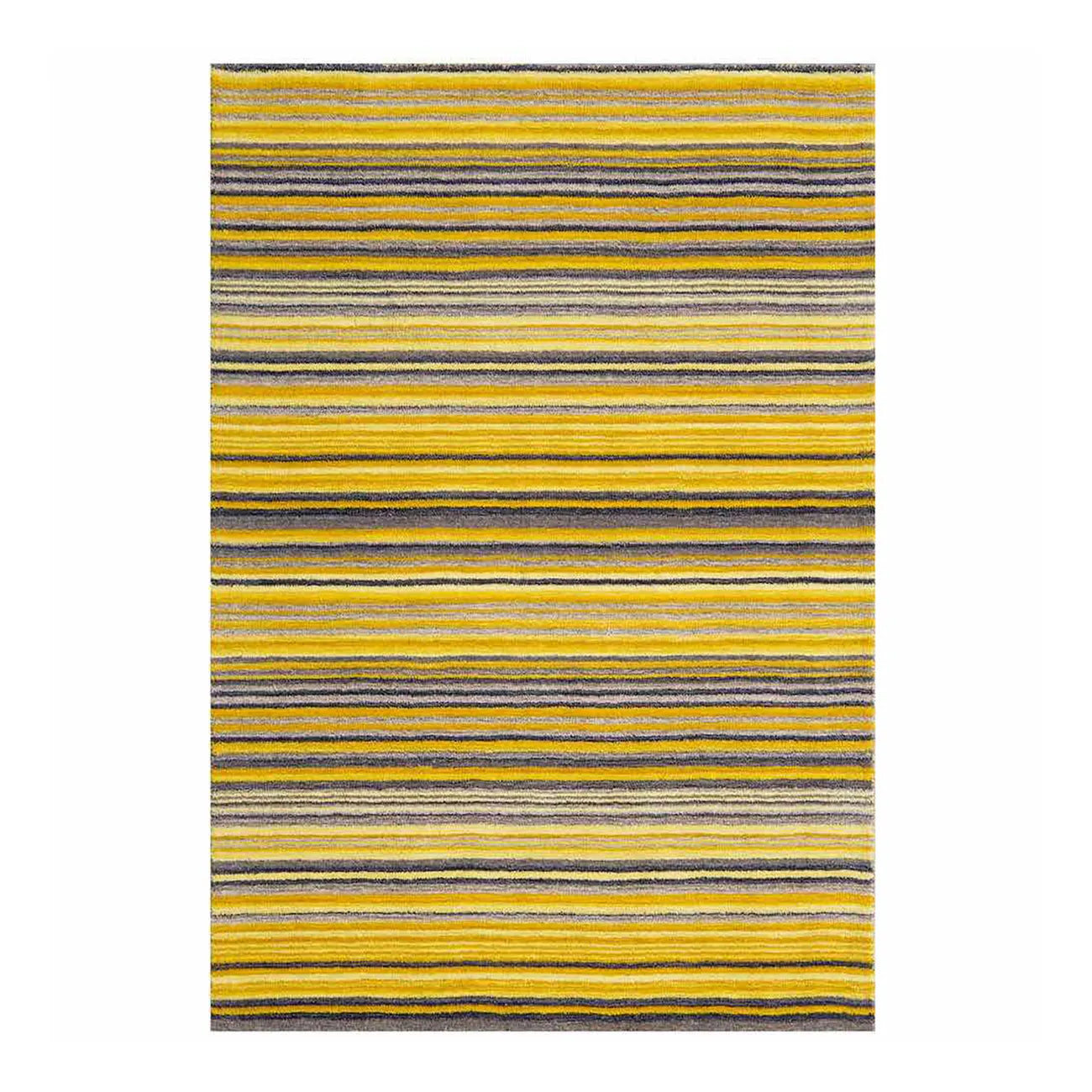 Carter Modern Yellow/Ochre Striped Rug - Pendle Village Furniture