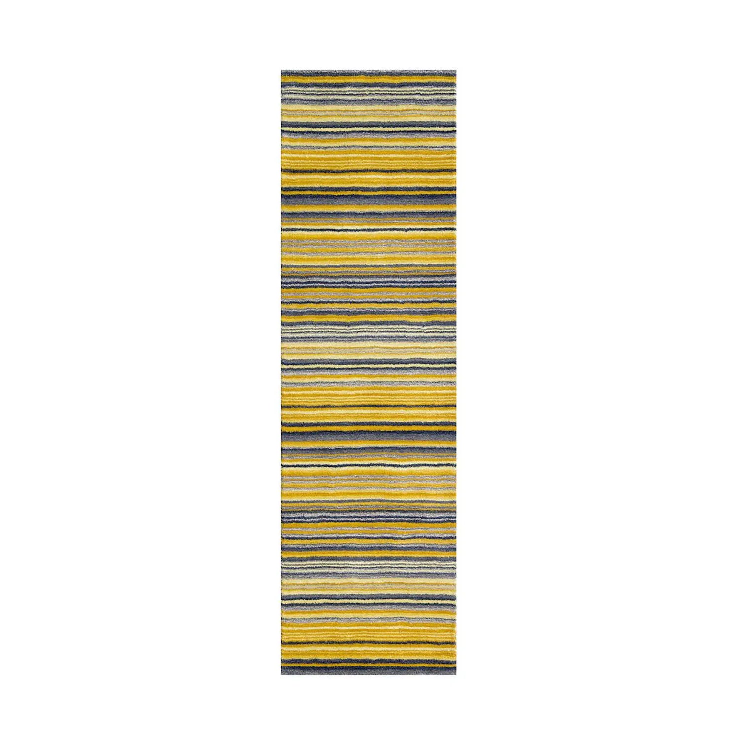 Carter Modern Yellow/Ochre Striped Rug - Pendle Village Furniture