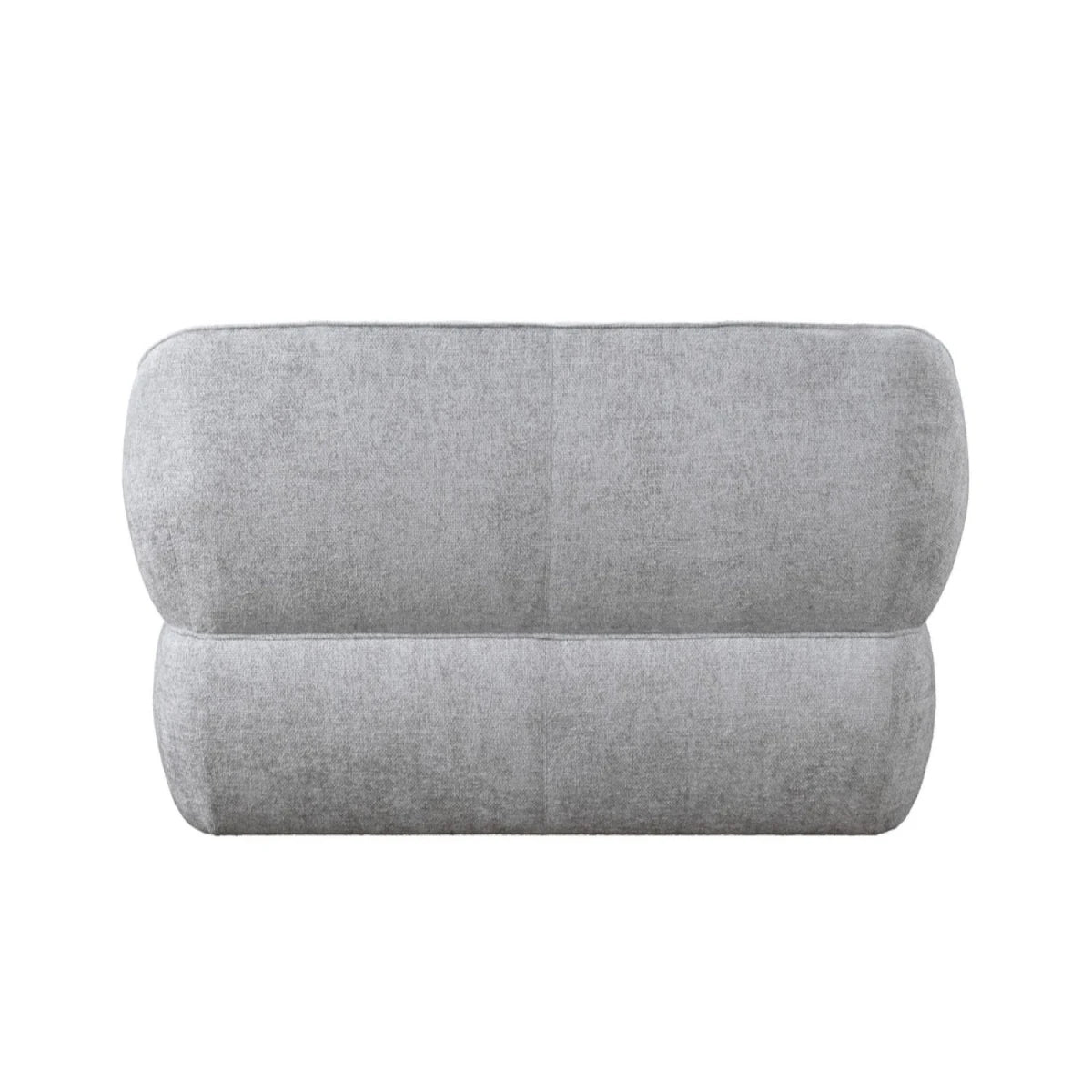Sculptural curved headboard with bold modern design.