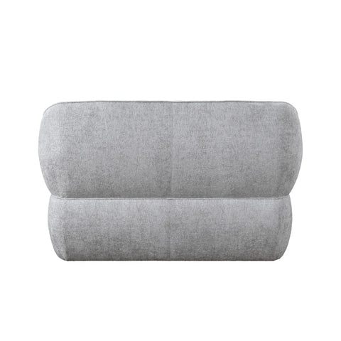 Sculptural curved headboard with bold modern design.
