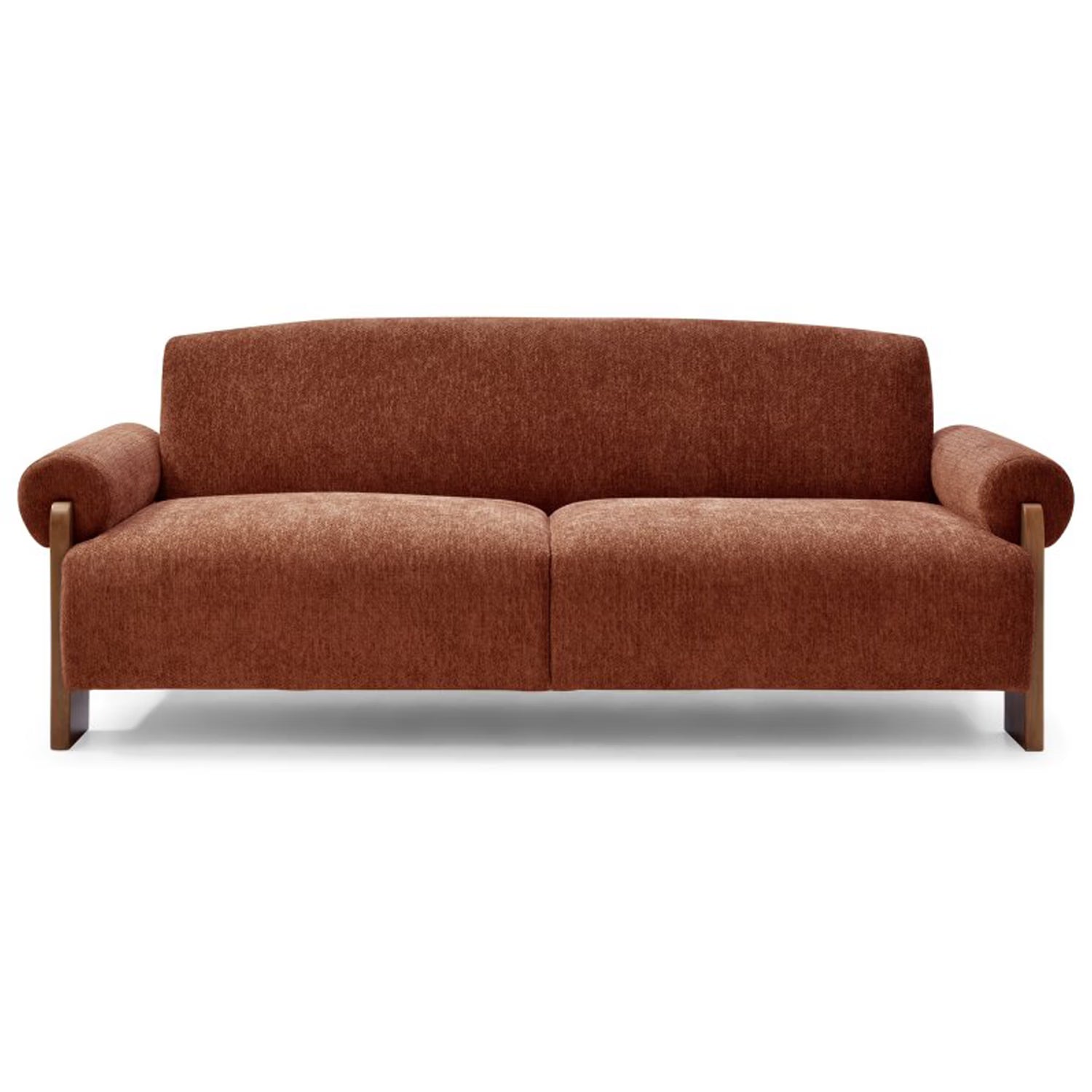 Miles Orange Chenille 3 Seater Sofabed. Also available in Mocha and Natural Fabric