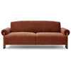 Miles Orange Chenille 3 Seater Sofabed. Also available in Mocha and Natural Fabric