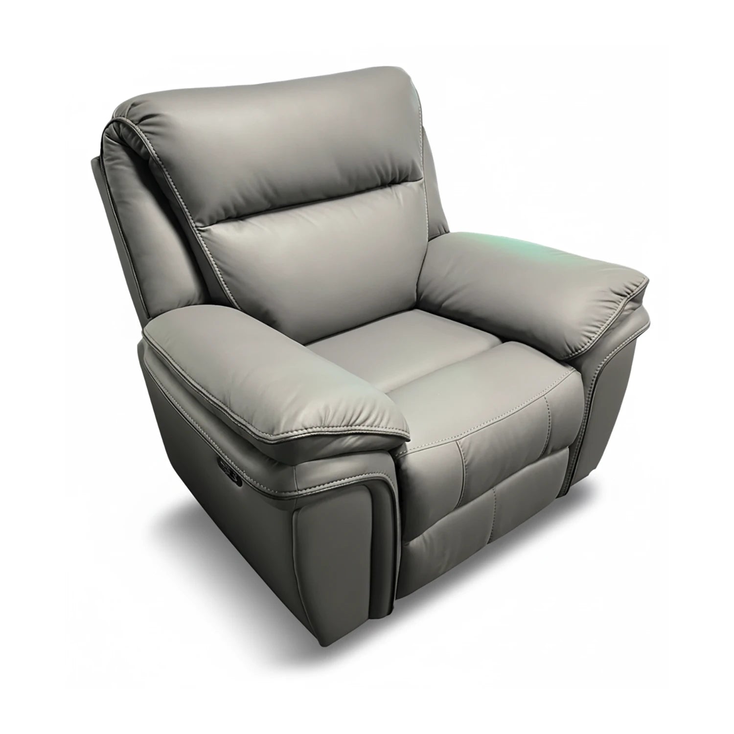 Mont Leather Look Fabric Manual Recliner Armchair - Pendle Village Furniture