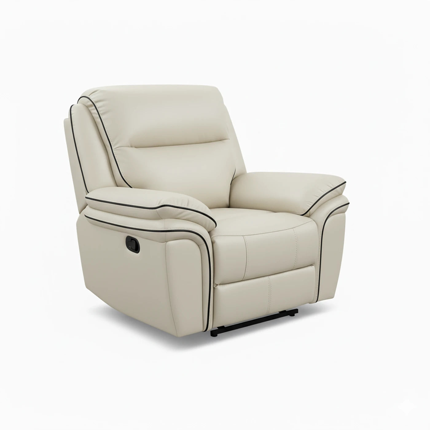 Mont Leather Look Fabric Manual Recliner Armchair - Pendle Village Furniture