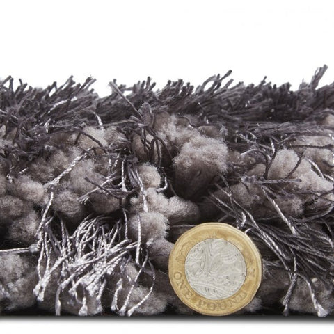 Montana Dark Grey Luxury Shaggy Rug - Pendle Village Furniture