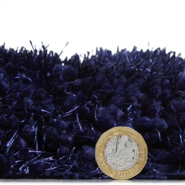 Montana Dark Navy Luxury Shaggy Rug - Pendle Village Furniture