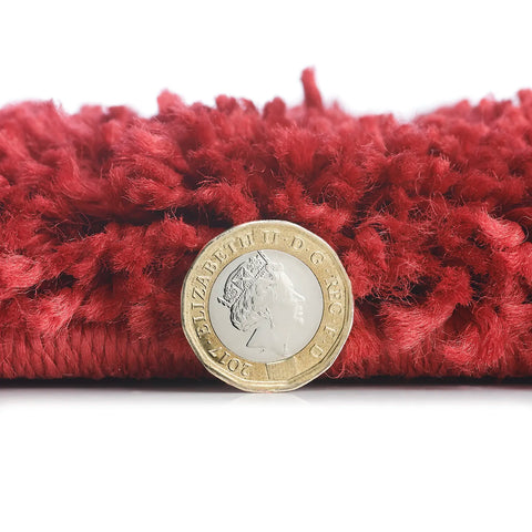 Montana Red Jewel Luxury Shaggy Rug - Pendle Village Furniture