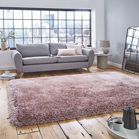 Montana Rose Jewel Luxury Shaggy Rug - Pendle Village Furniture