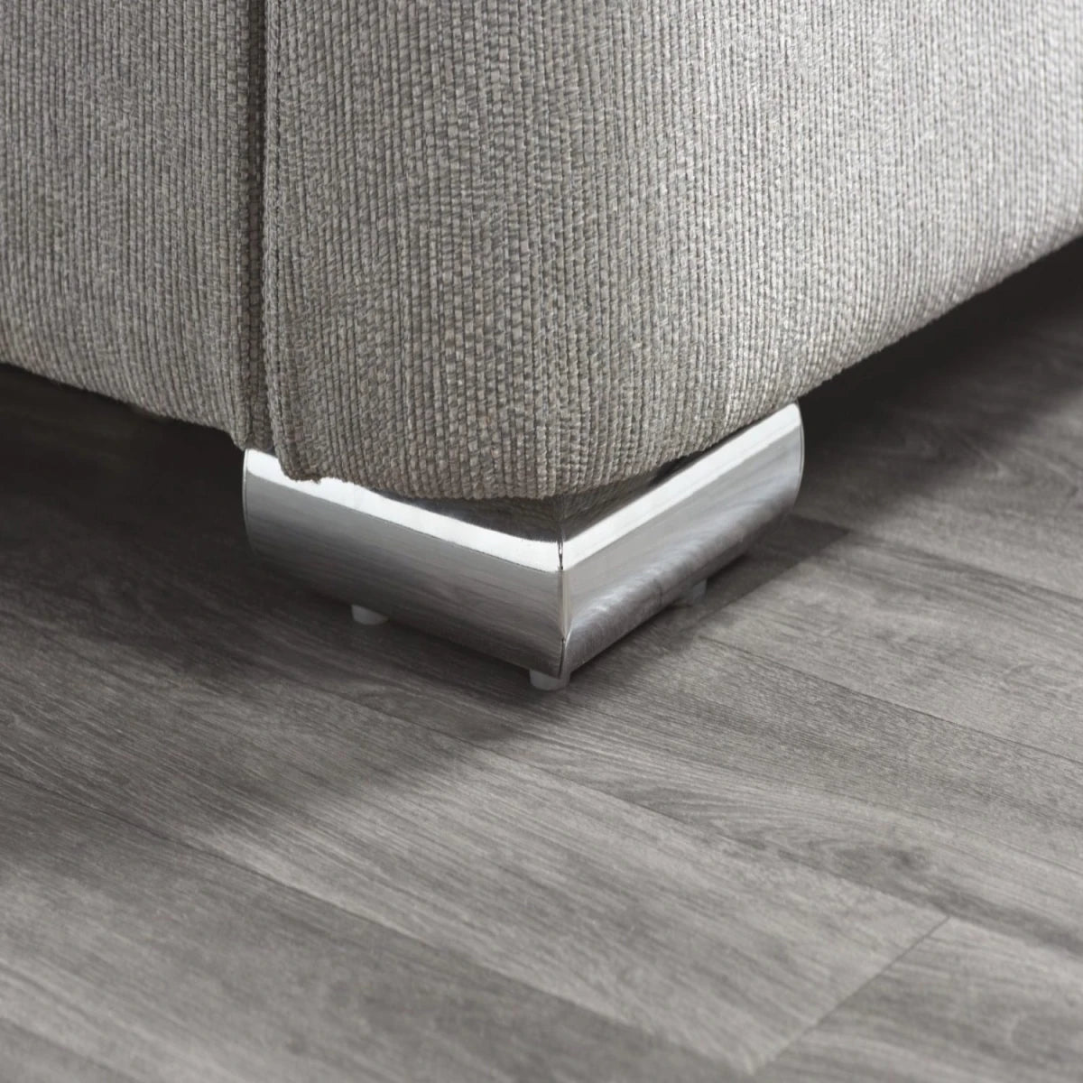 Strong support legs with refined silver finish.