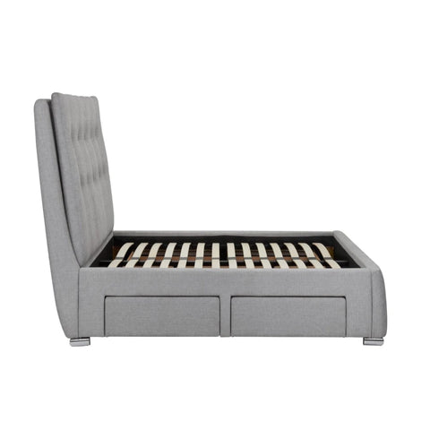 Strong bed frame built for long lasting durability.