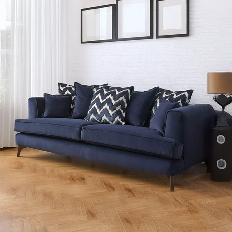 Monterrey Regent Plush Velvet Scatter Back 4 Seater Sofa - Pendle Village Furniture