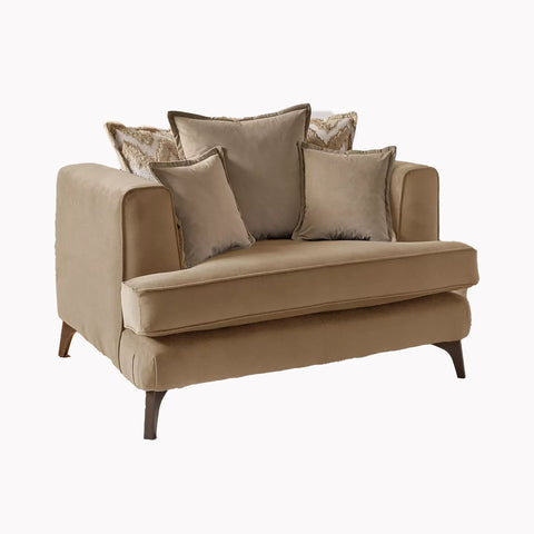 Monterrey Regent Plush Velvet Scatter Back Love Chair - Pendle Village Furniture