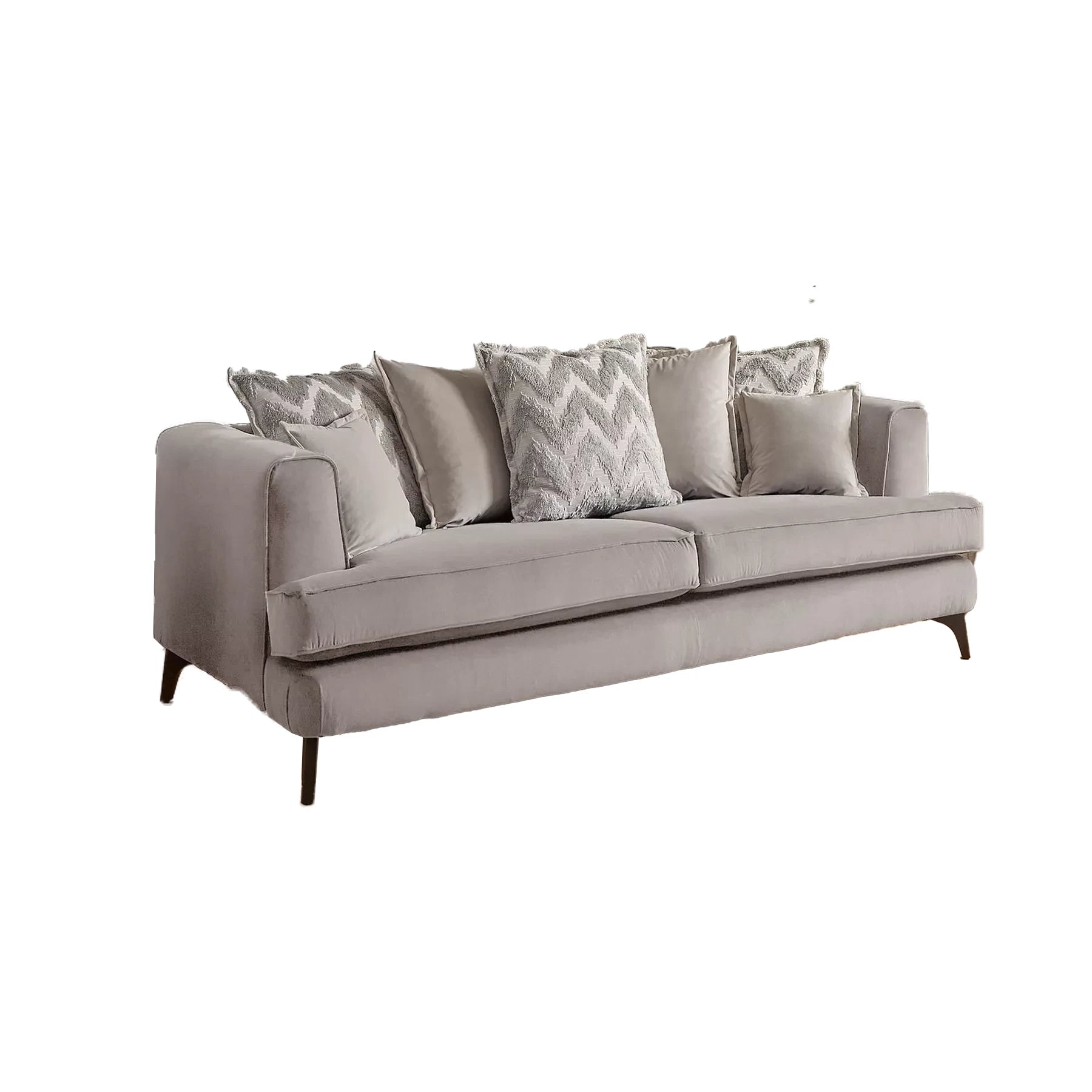 Monterrey Regent Plush Velvet Scatter Back 4 Seater Sofa - Pendle Village Furniture