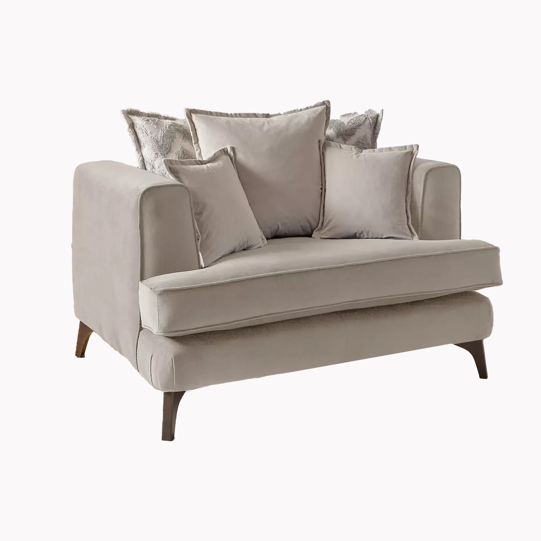 Monterrey Regent Plush Velvet Scatter Back Love Chair - Pendle Village Furniture
