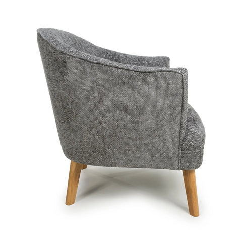Munich Flax Effect Grey Armchair - Pendle Village Furniture