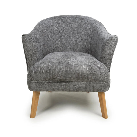 Munich Flax Effect Grey Armchair - Pendle Village Furniture