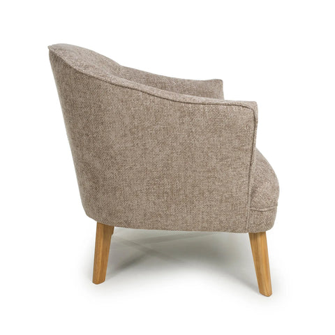 Munich Flax Effect Natural Armchair - Pendle Village Furniture